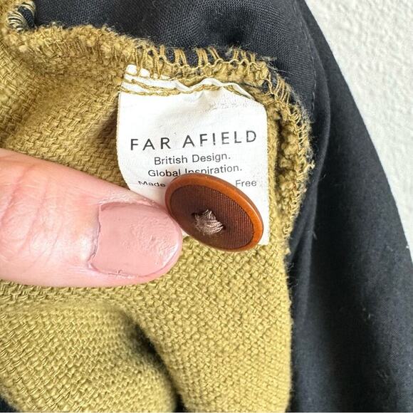 Far Afield Men's Size 3/34 Green Trouser 100% Cotton Italian Fabric Textured - Picture 6 of 10